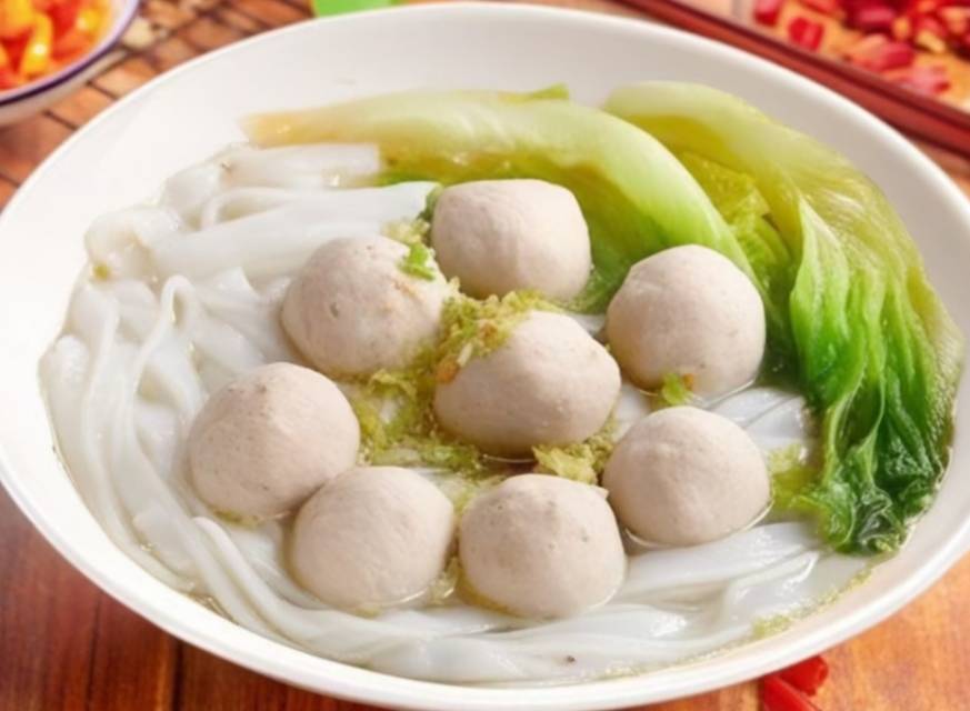 瘦肉猪肉丸粉面